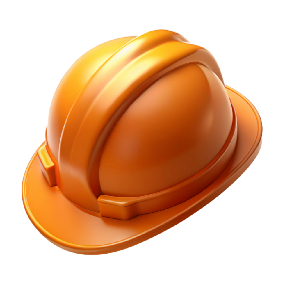 beautiful classic Construction Helmet Orange Hard Hat Cutout premium png