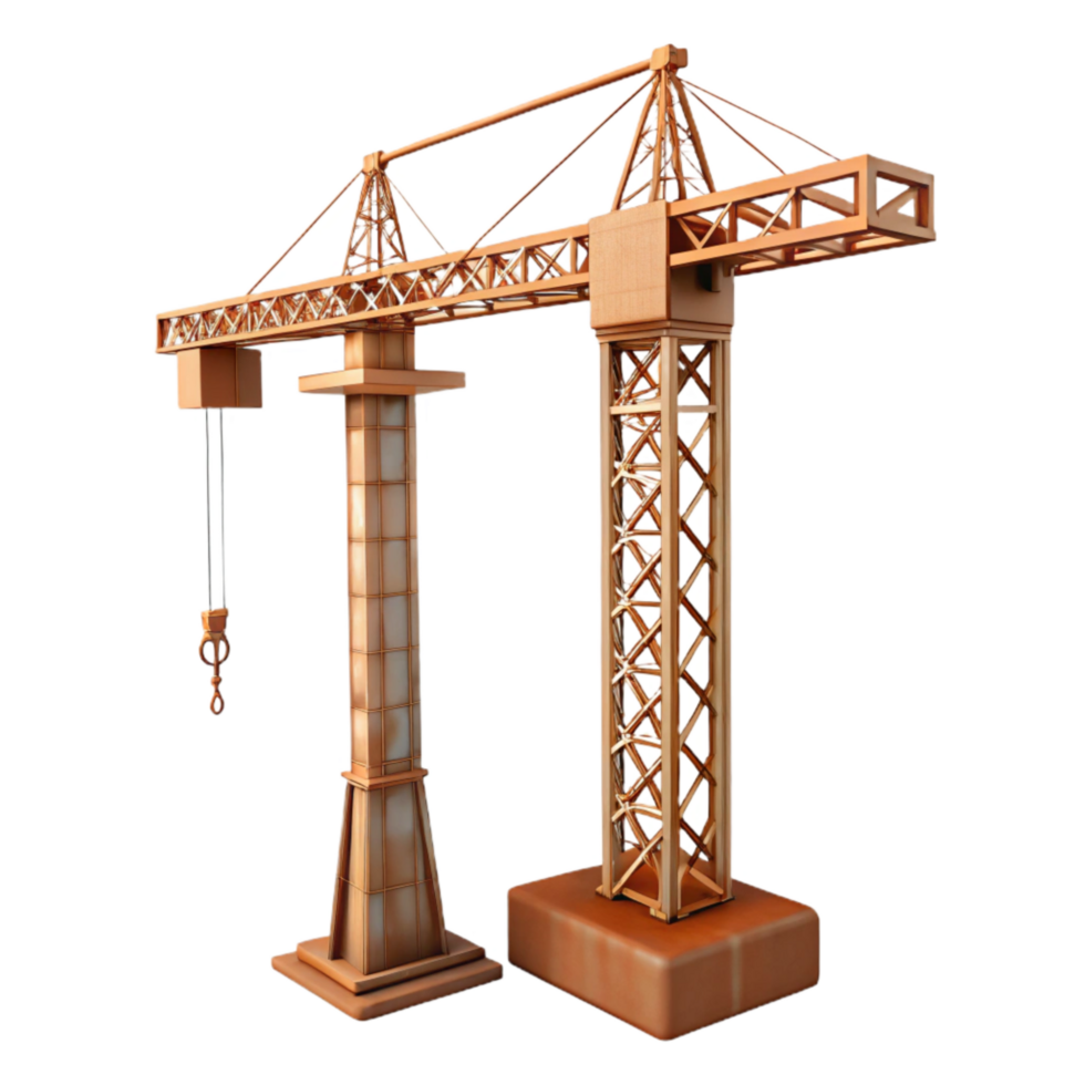 extraordinary artistic Construction Crane Silhouette Isolated detailed png