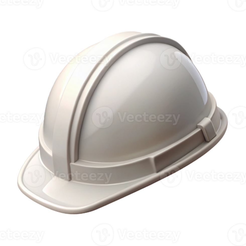 vibrant creative Construction Helmet White Front View Transparent original png