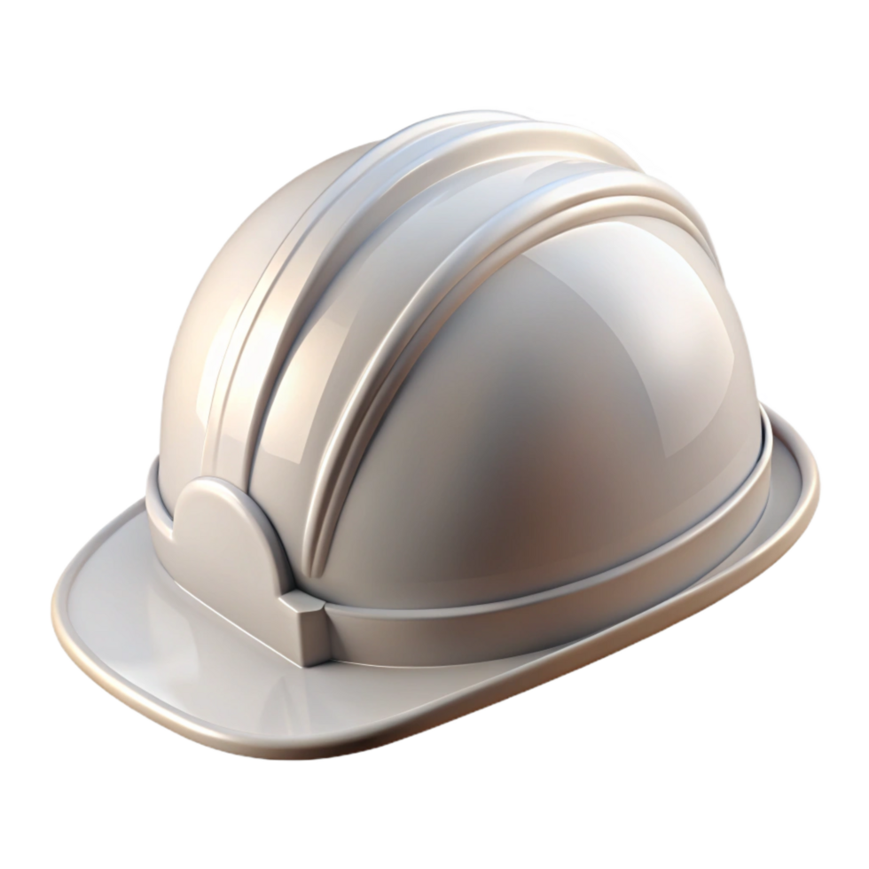 impressive creative Construction Helmet White Front View Transparent exclusive png