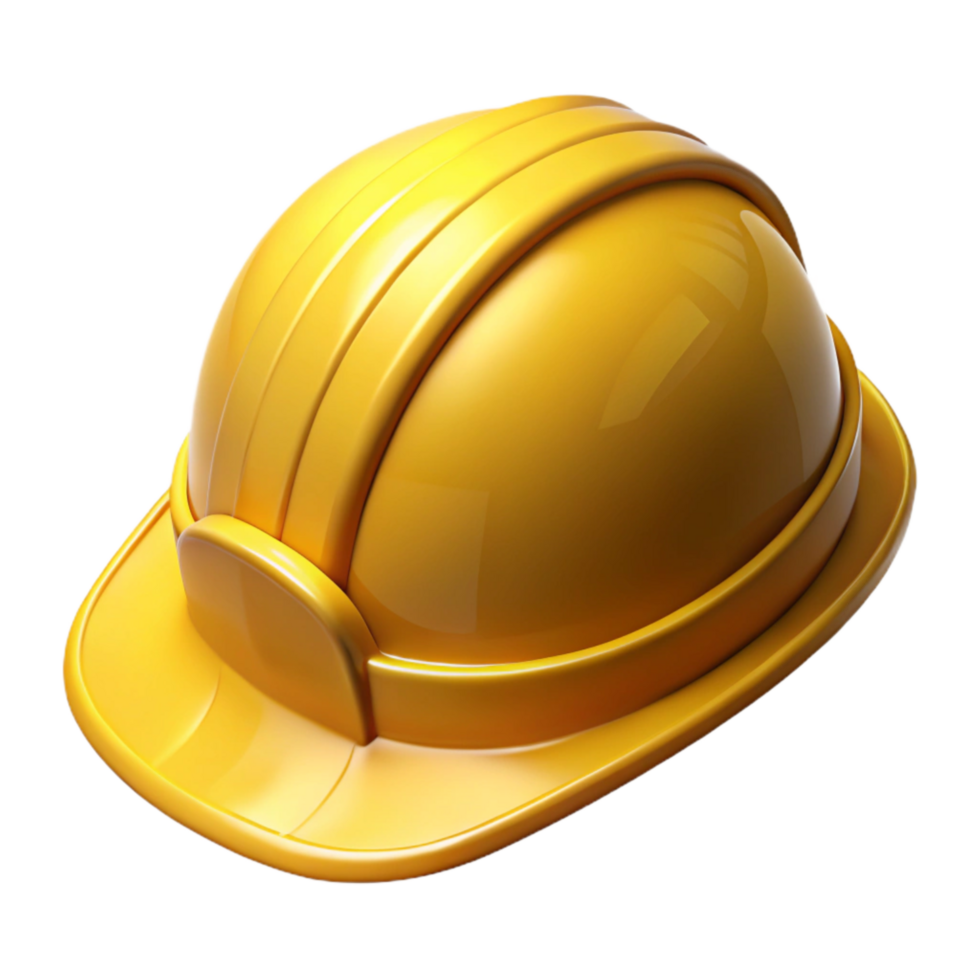 magnificent modern Construction Helmet Yellow Isolated Element original png