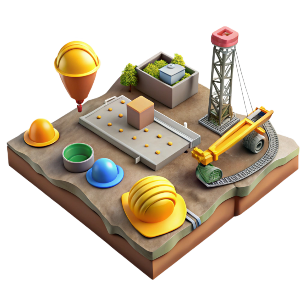 dramatic classic Construction Site Aerial Survey Isolated professional png