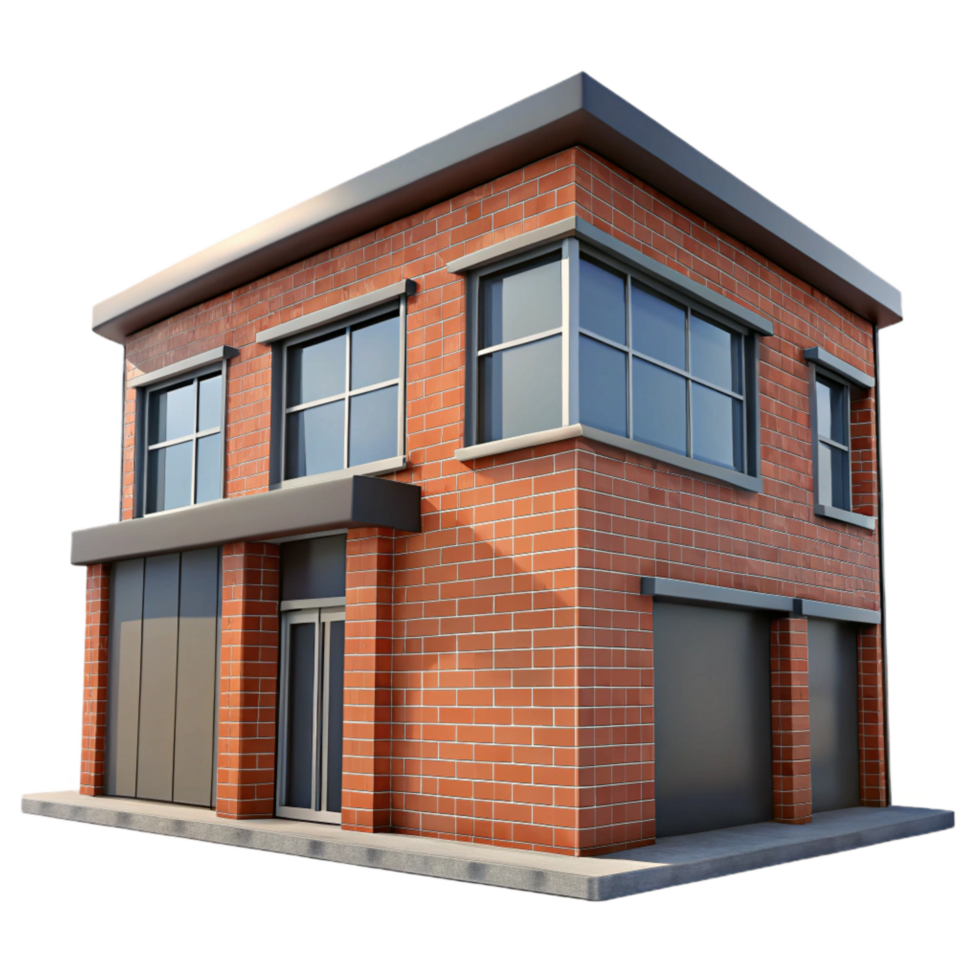 elegant rustic Contemporary Building Facade Brick Texture Transparent premium png