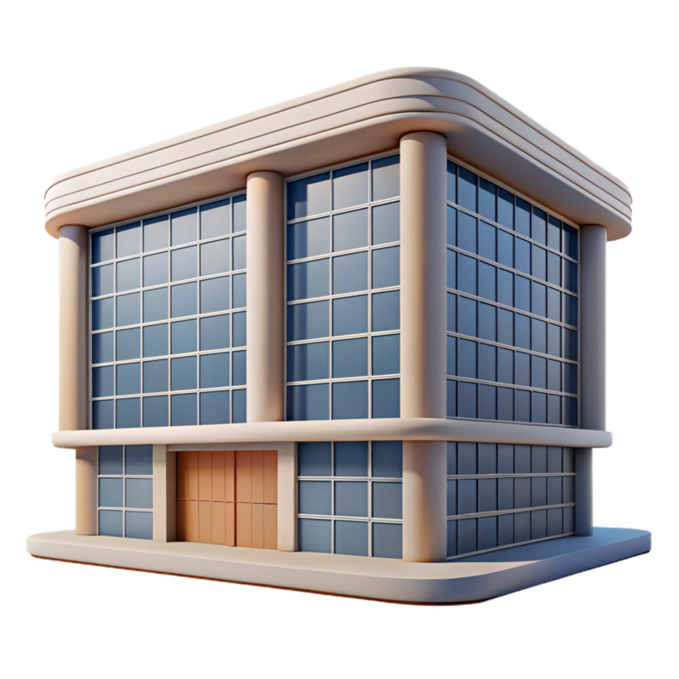 stunning classic Contemporary Building Facade Grid Pattern Transparent professional png