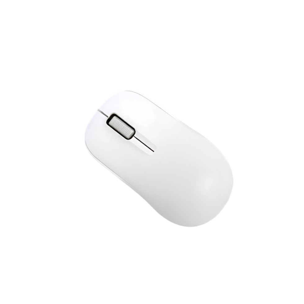 white wireless mouse isolated on transparent background png