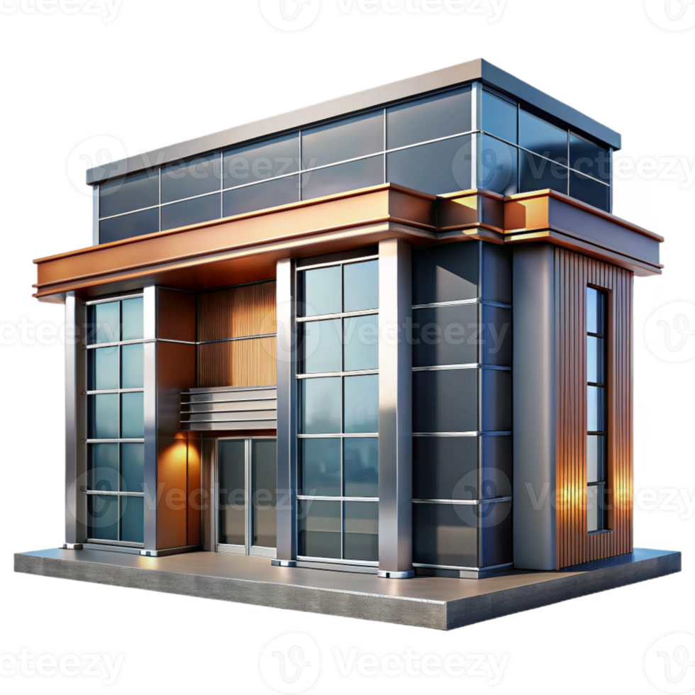 stunning vintage Contemporary Building Facade Metal Accents Transparent exclusive png