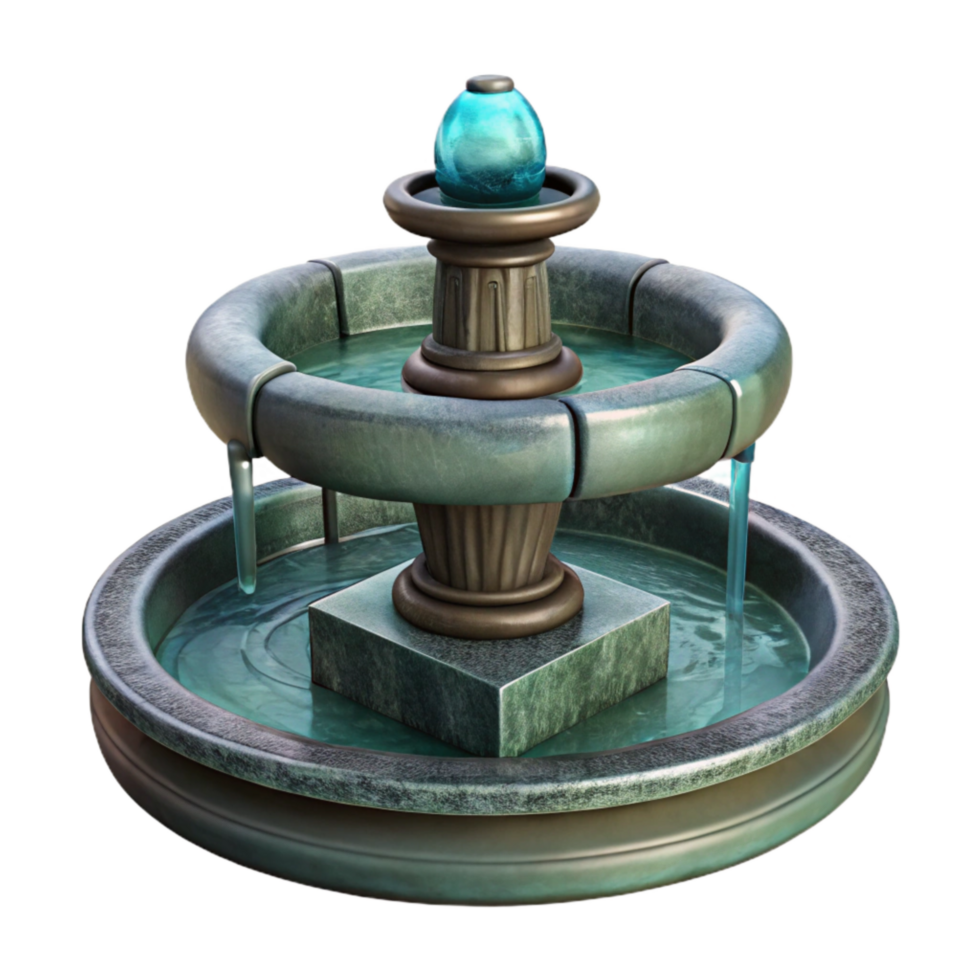 impressive rustic Contemporary Fountain Water Feature Transparent Element premium png