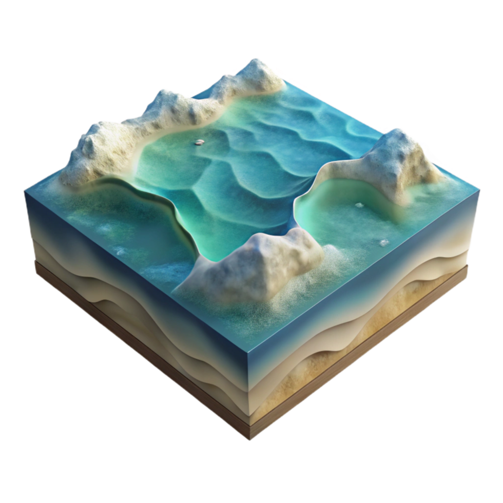 stunning creative Continental Shelf Isolated Shallow Ocean Floor exclusive png