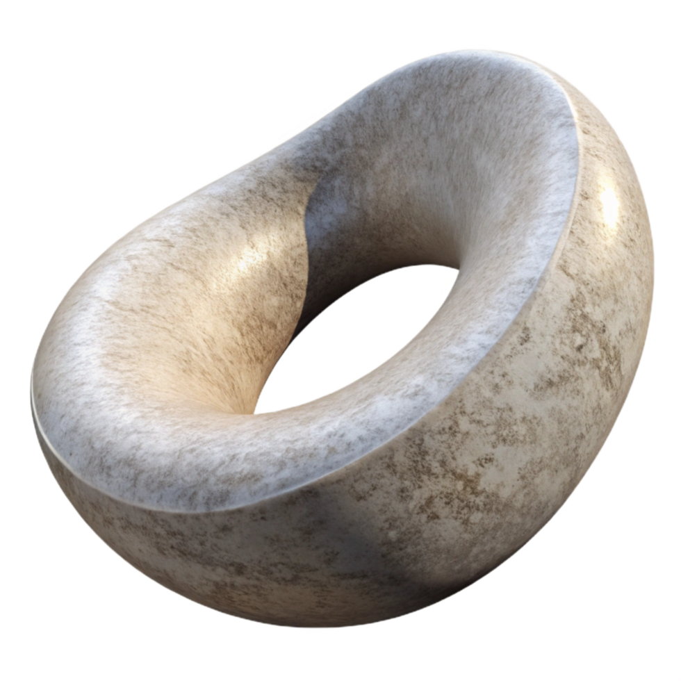 elegant abstract Contemporary Sculpture Smooth Curves Isolated original png