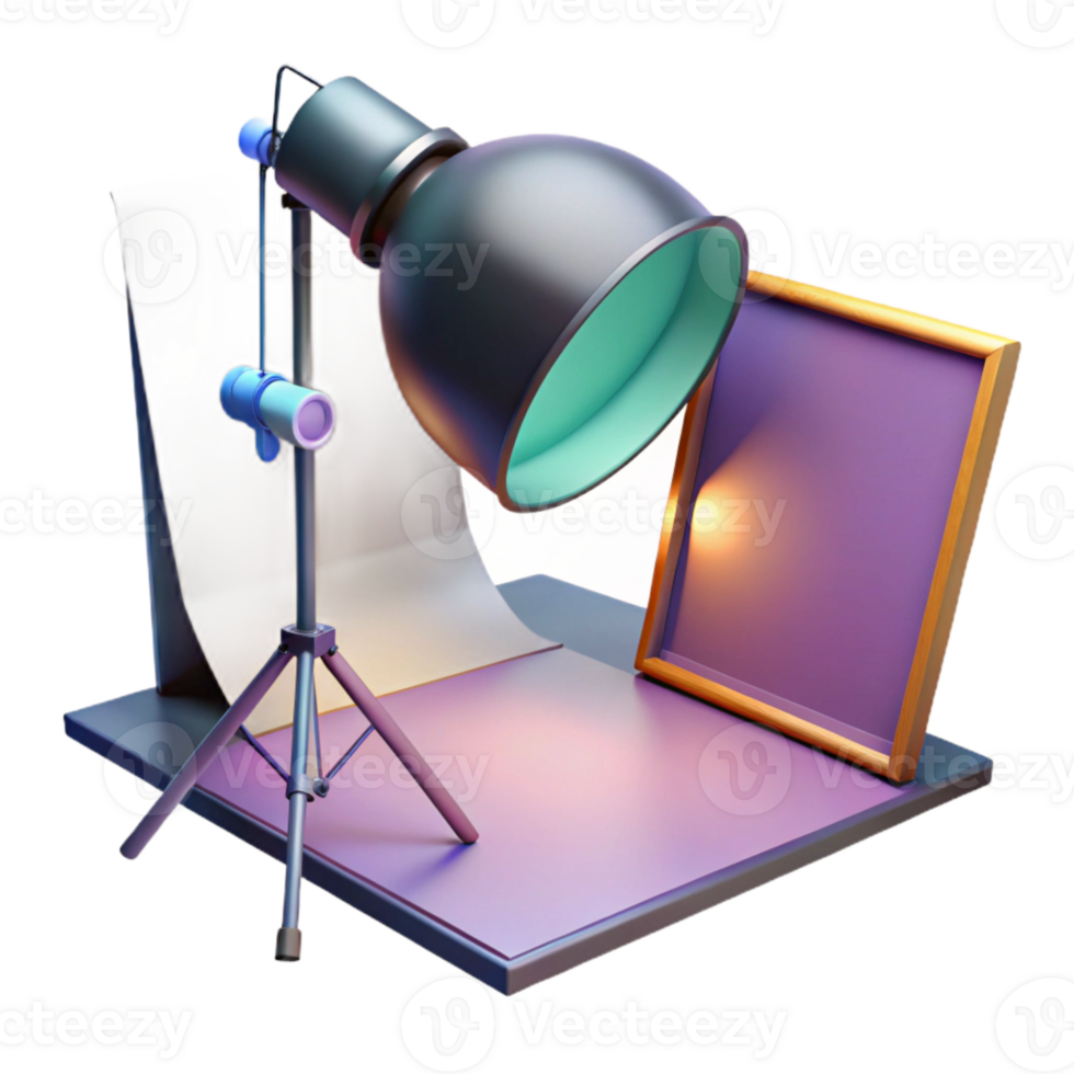 impressive vintage Continuous Lighting Setup Transparent Background high resolution png
