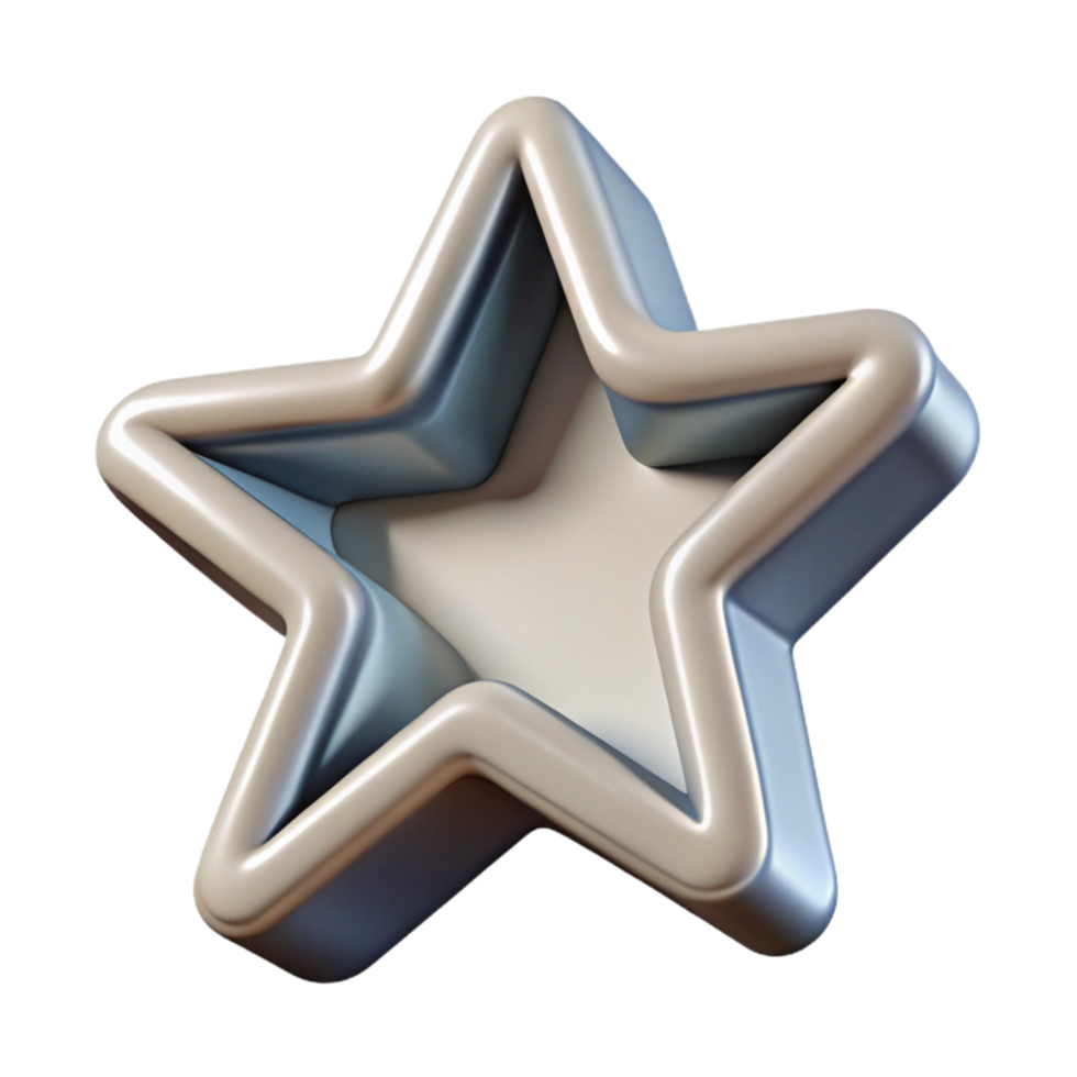 serene rustic Cookie Cutter Star Shaped Isolated high resolution png