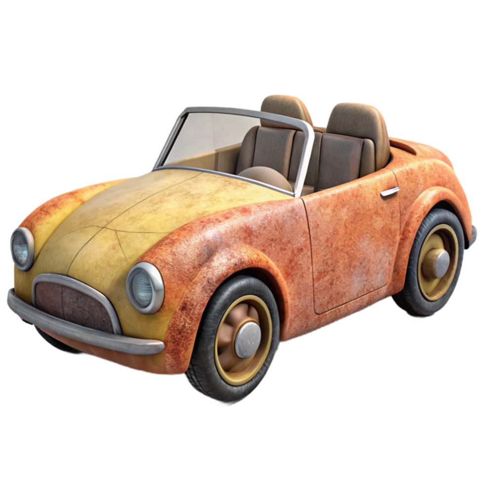 wonderful rustic Convertible with Windshield Wipers Isolated detailed png