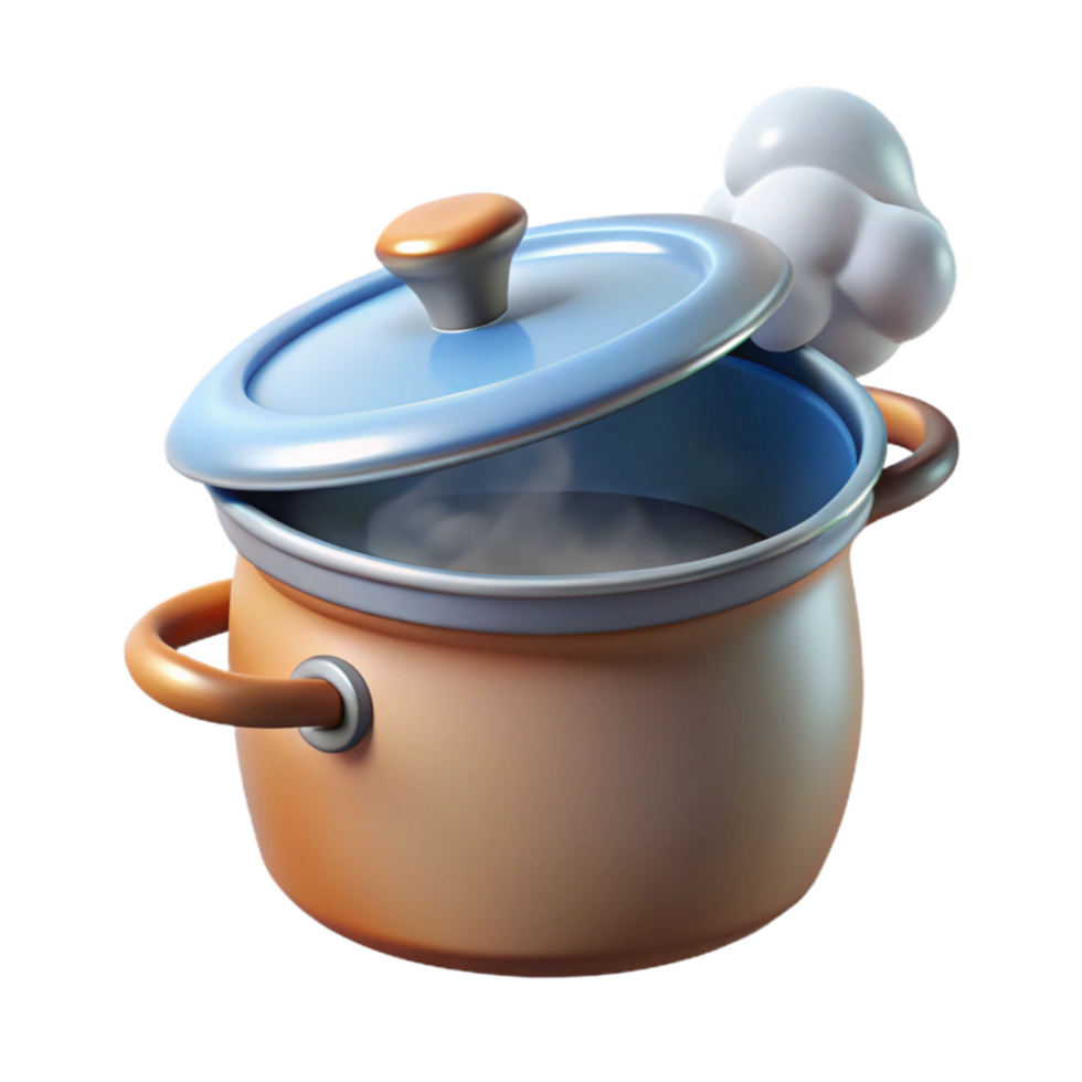 impressive abstract Cooking Pot with Steam Rising From It Transparent Background exclusive png