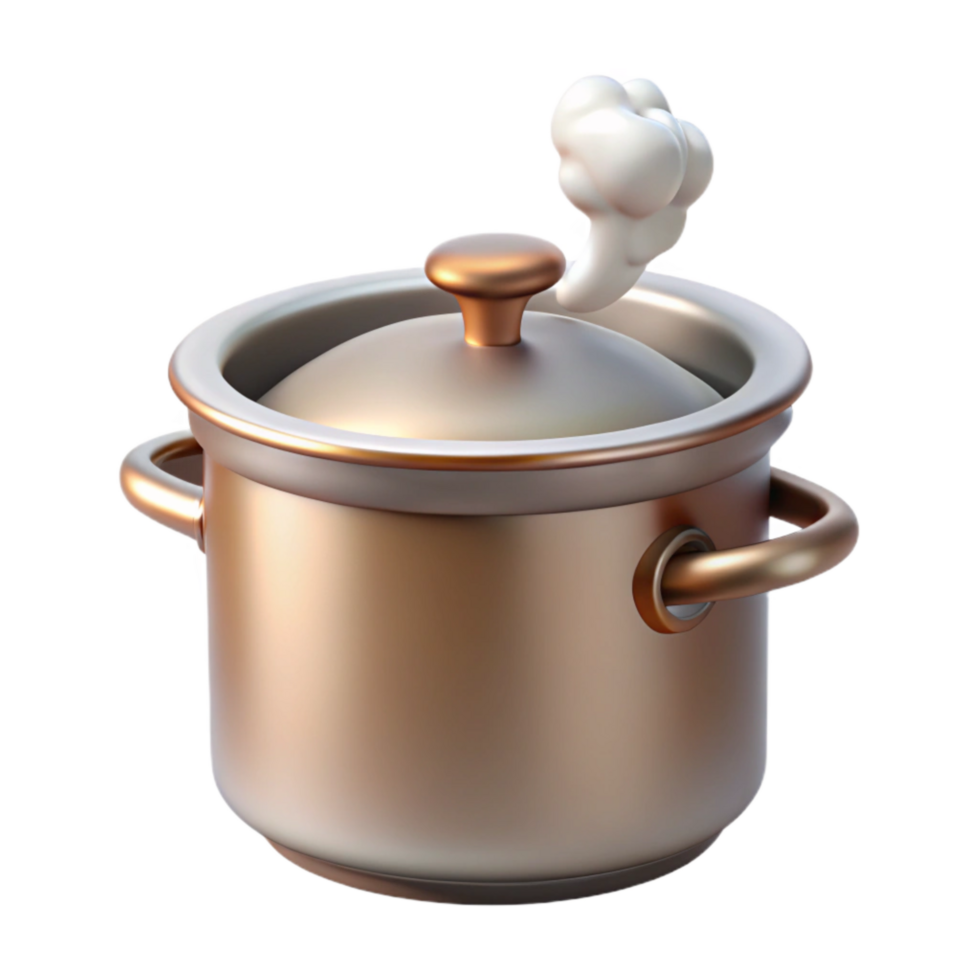 Cooking Pot with Steam Rising From It Transparent Background png