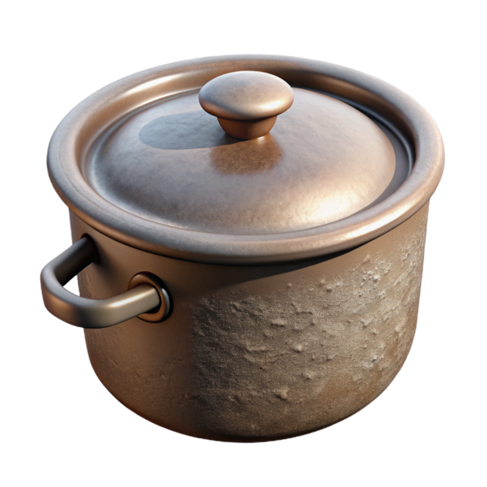 elegant modern Cooking Pot with Lid Cutout Element exclusive png