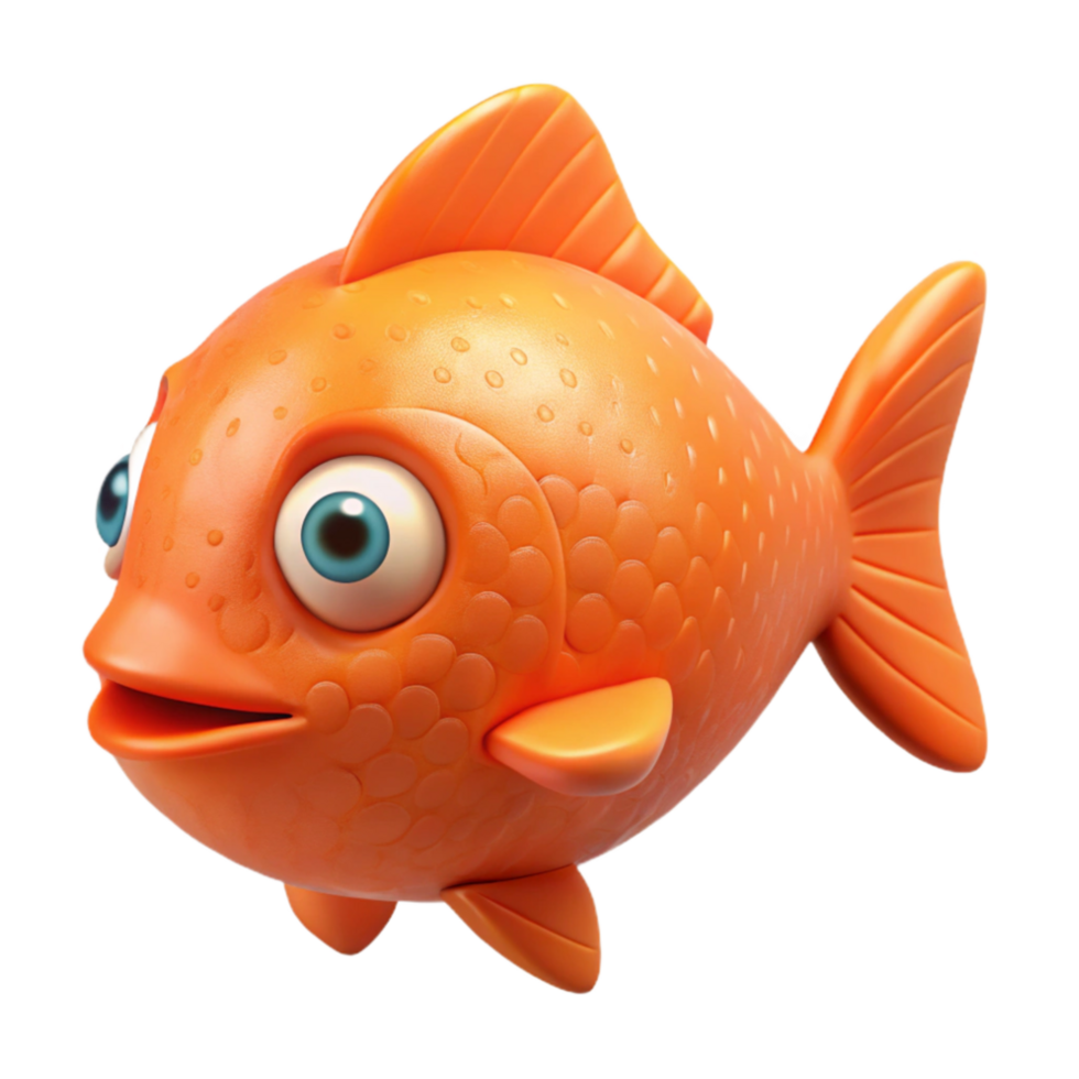 stunning vintage Coral Reef Fish Cutout Bright Orange Isolated high resolution png