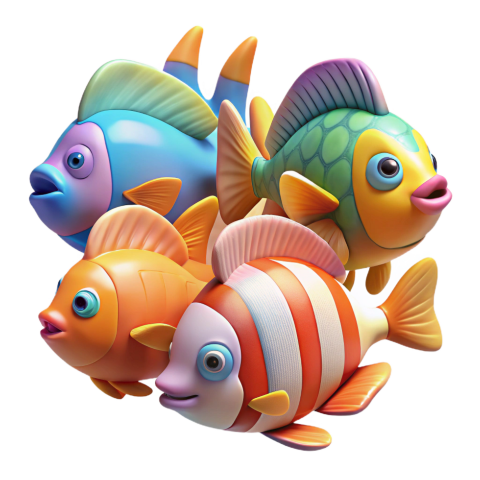 wonderful creative Coral Reef Fish School Colorful Variety Transparent professional png