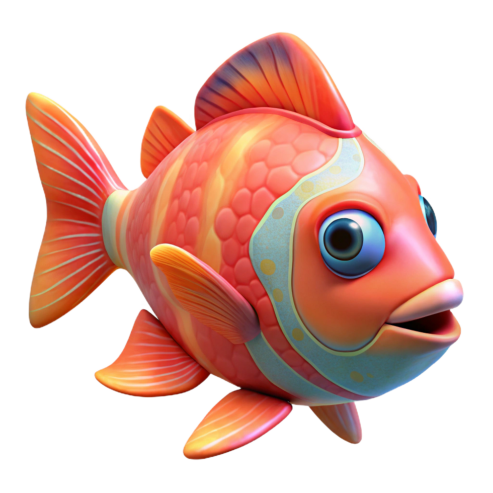 serene creative Coral Reef Fish Vibrant Colors Transparent Background detailed png