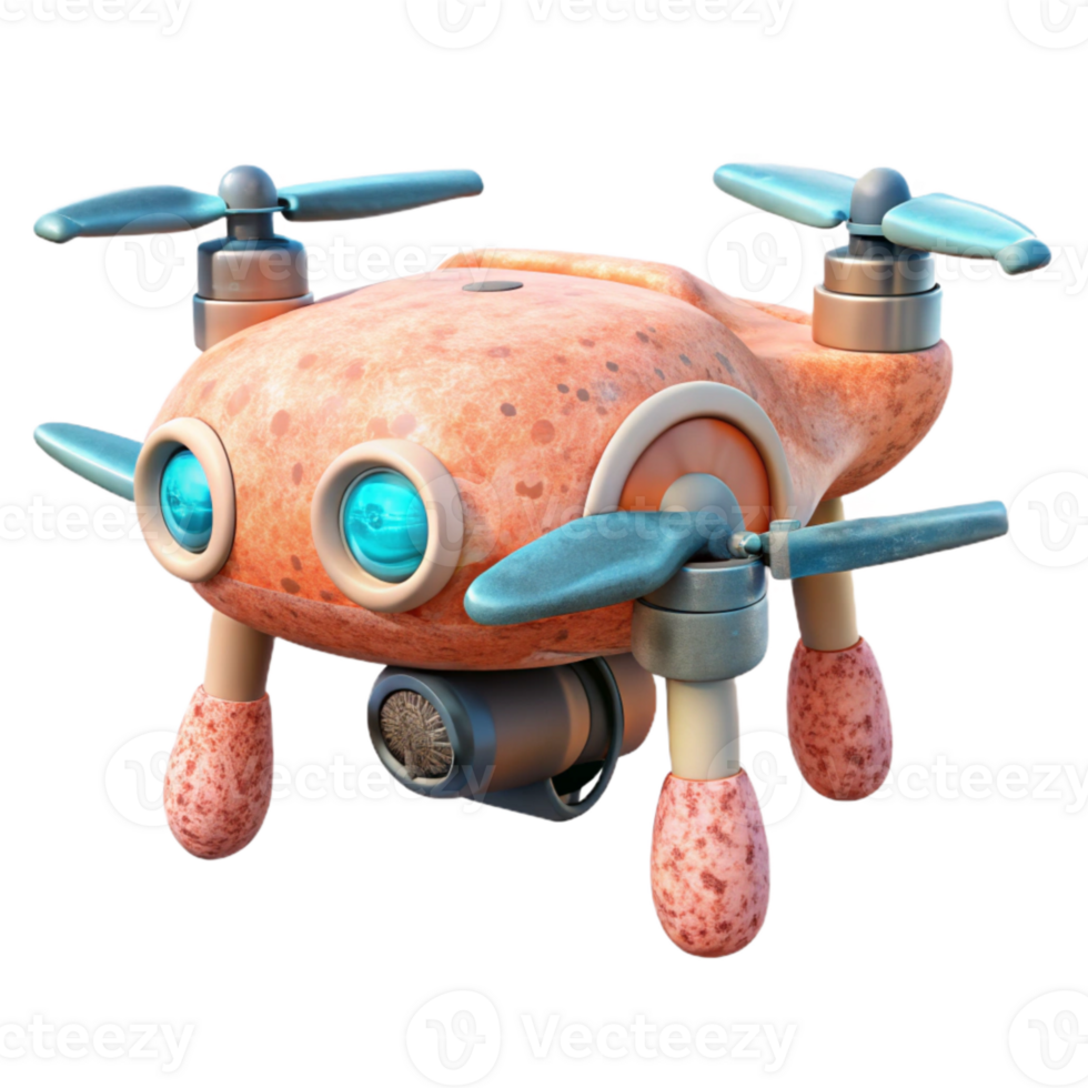 serene traditional Coral Reef Monitoring Drone Transparent Background premium png