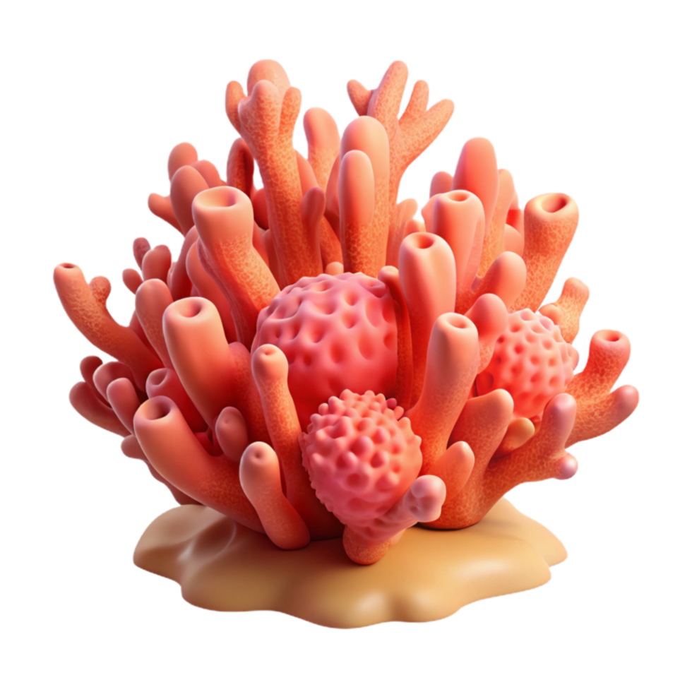 vibrant creative Coral Reef Scene Cutout png