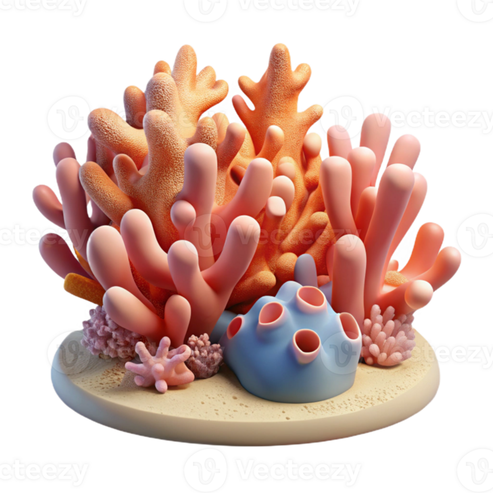 extraordinary abstract Coral Reef Scene Cutout png