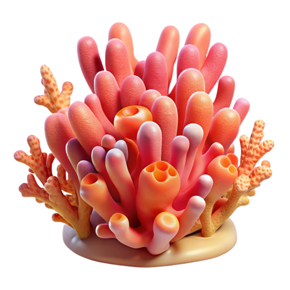 serene rustic Coral Reef Vibrant Colors Isolated Element exclusive png