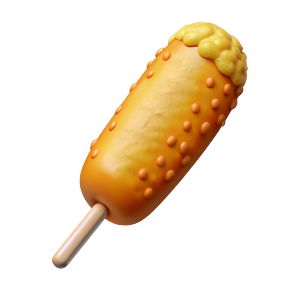 Corn Dog Crispy Batter on a Stick Transparent png