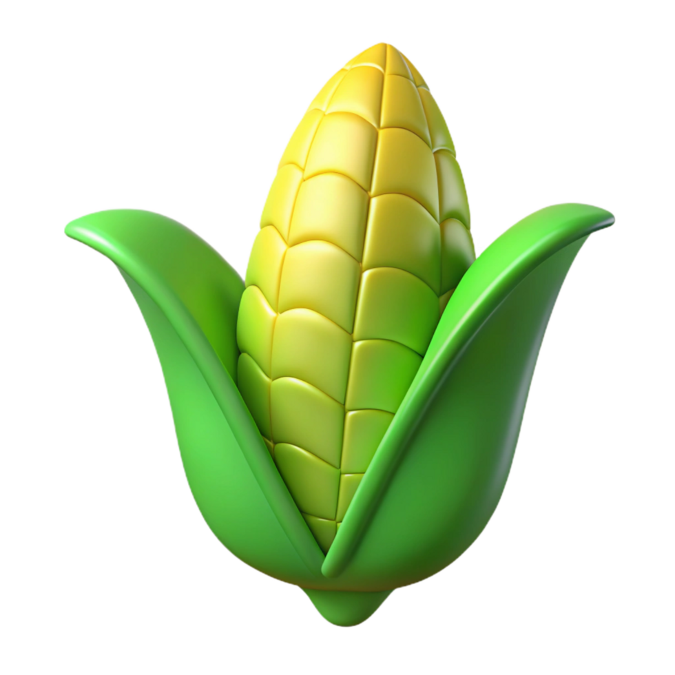 wonderful creative Corn Stalk Leaf Isolated with Green original png
