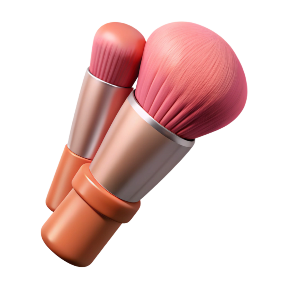 vibrant modern Cosmetic Brush Set Isolated on Transparent Background authentic png