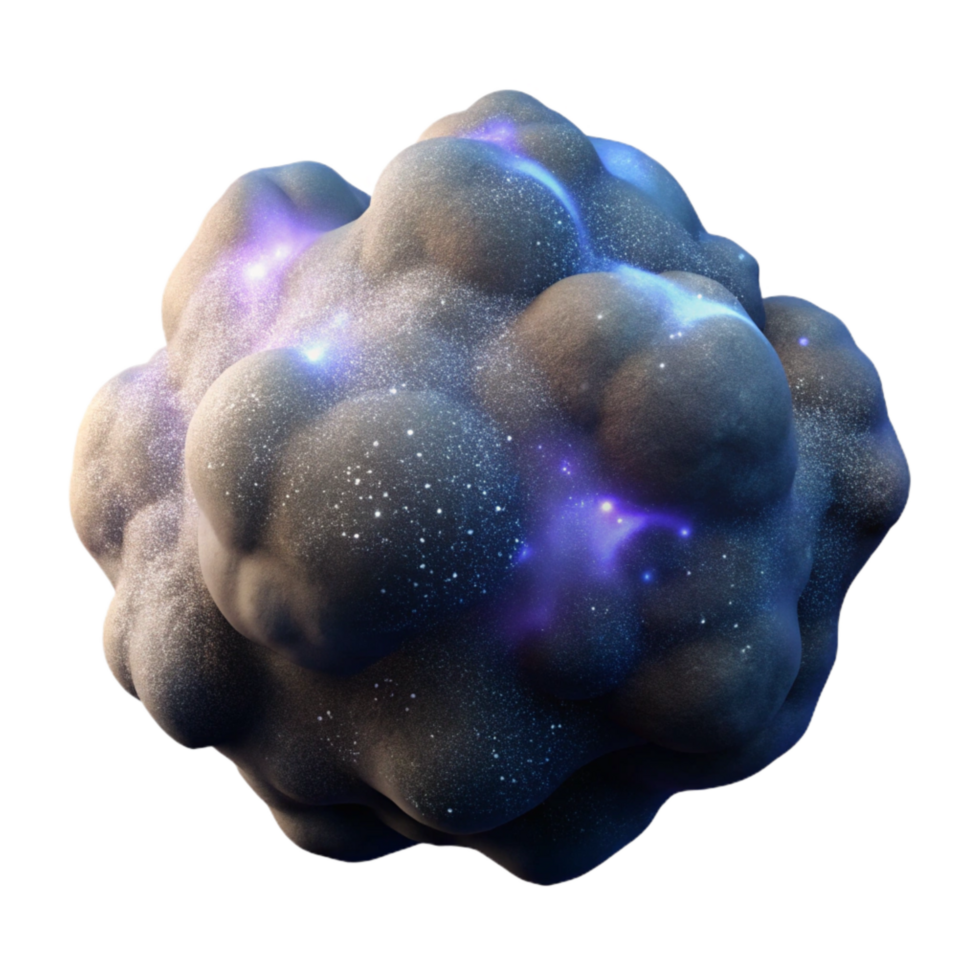 magnificent traditional Cosmic Dust Cloud Cutout with Subtle Glow professional png