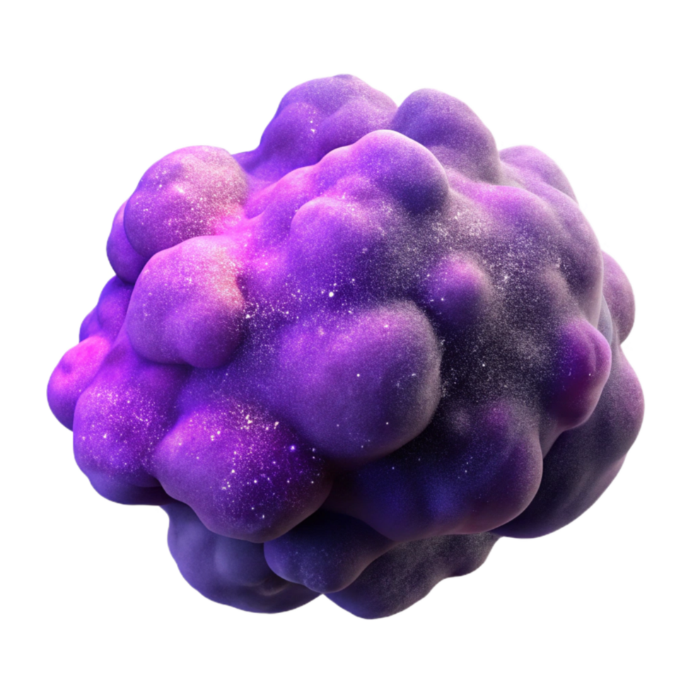 beautiful vintage Cosmic Dust Cloud Purple Hue Isolated genuine png