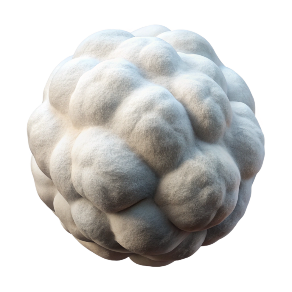 vibrant rustic Cotton Ball Soft Texture Isolated png