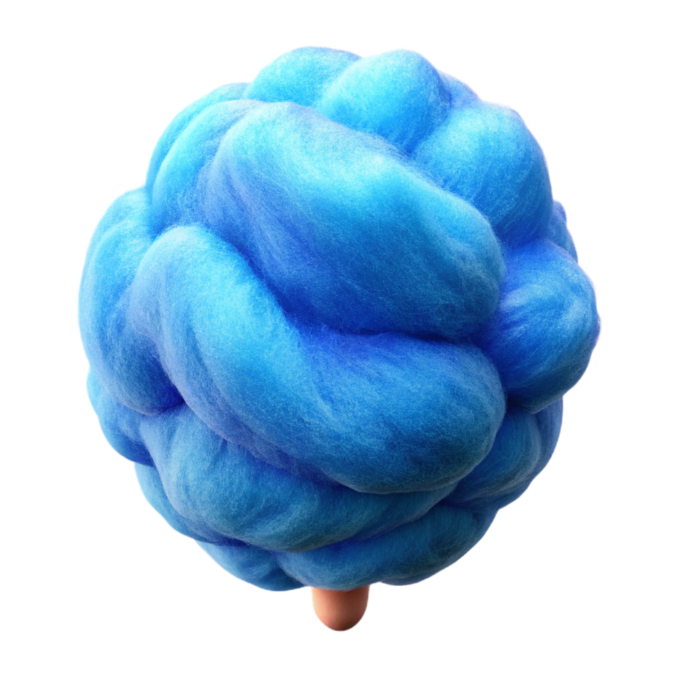 elegant minimalist Cotton Candy Blue Fluff Isolated Cutout png