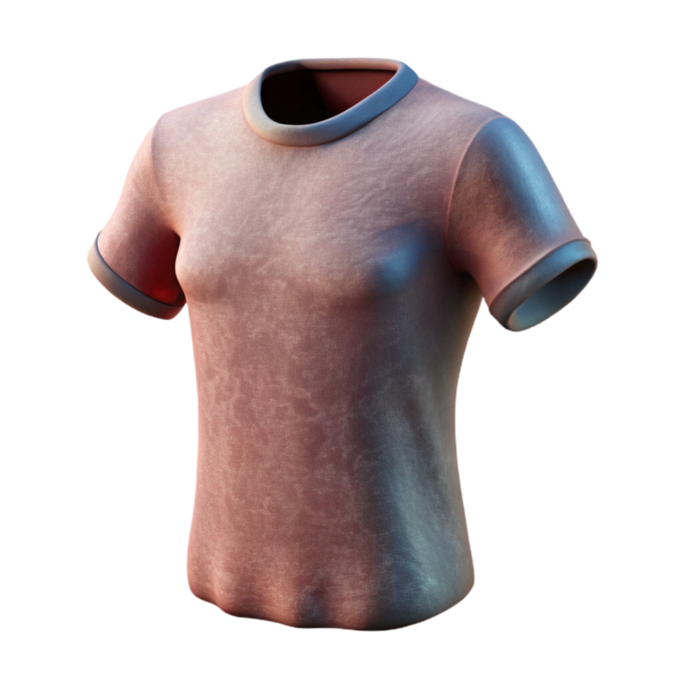 elegant minimalist Cotton T Shirt Side Seam Detail Isolated png