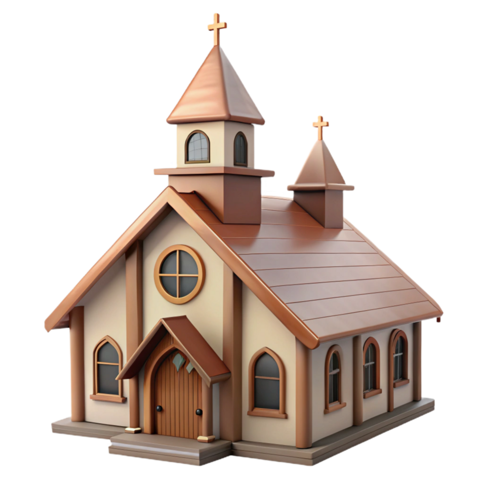 beautiful minimalist Country Church Transparent Background professional png