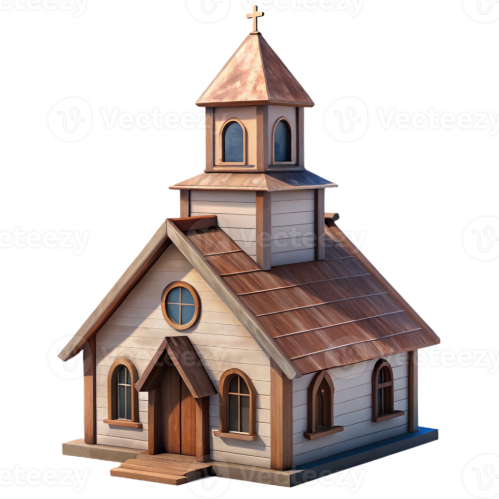 magnificent contemporary Country Church Steeple Isolated on Transparent Background png