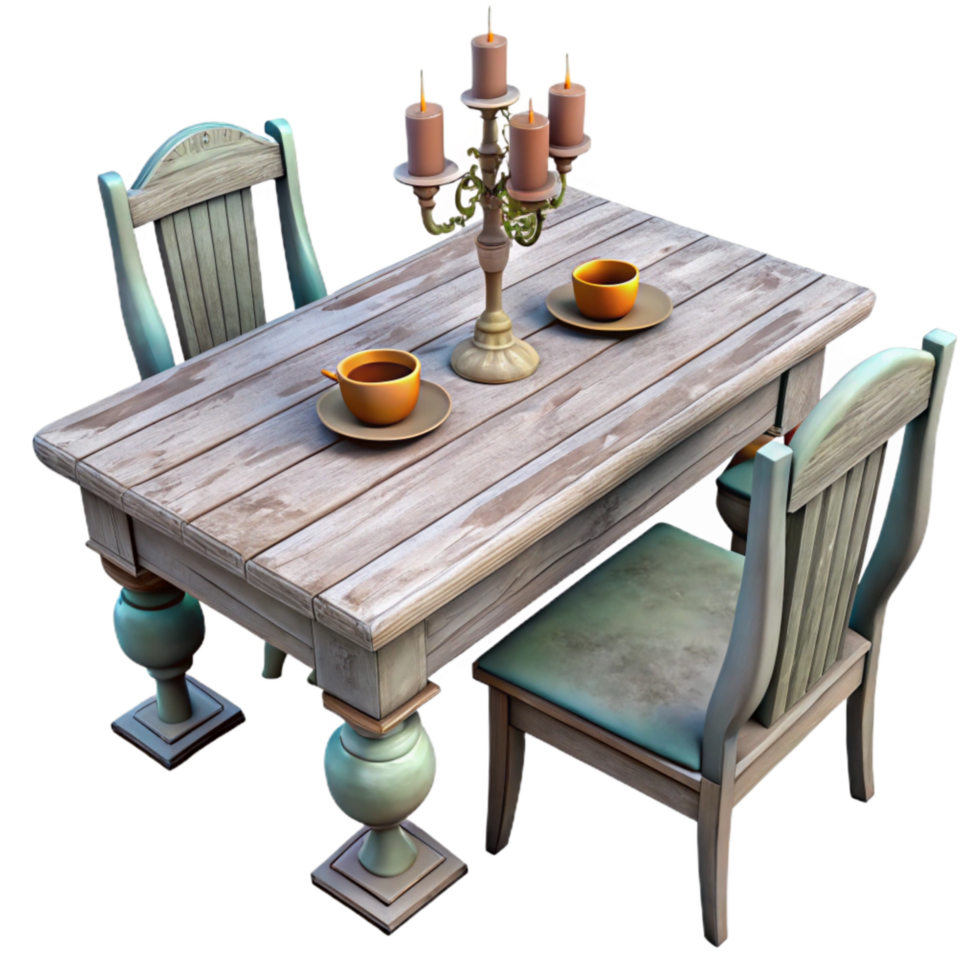 Country Dining Room Isolated with Table png
