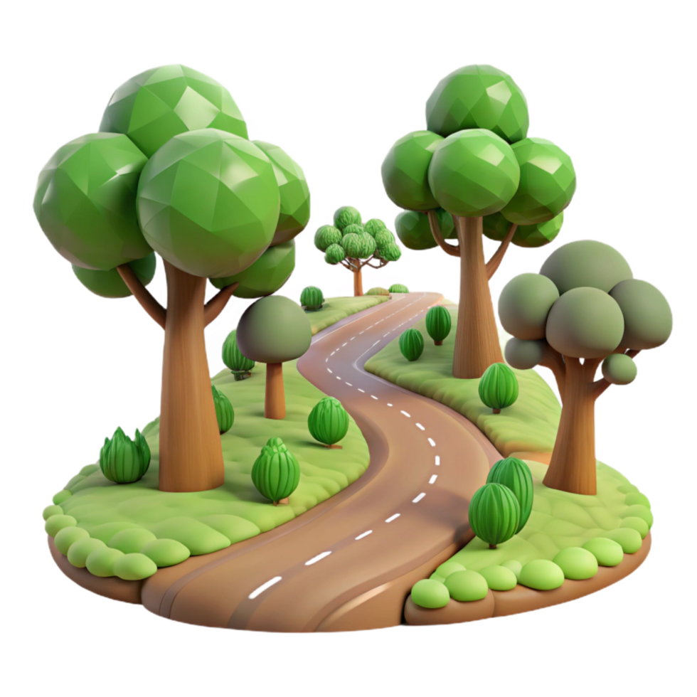 beautiful traditional Country Lane Transparent with Trees premium png