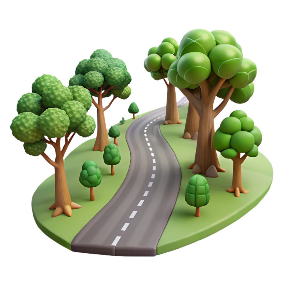 elegant modern Country Lane Transparent with Trees png