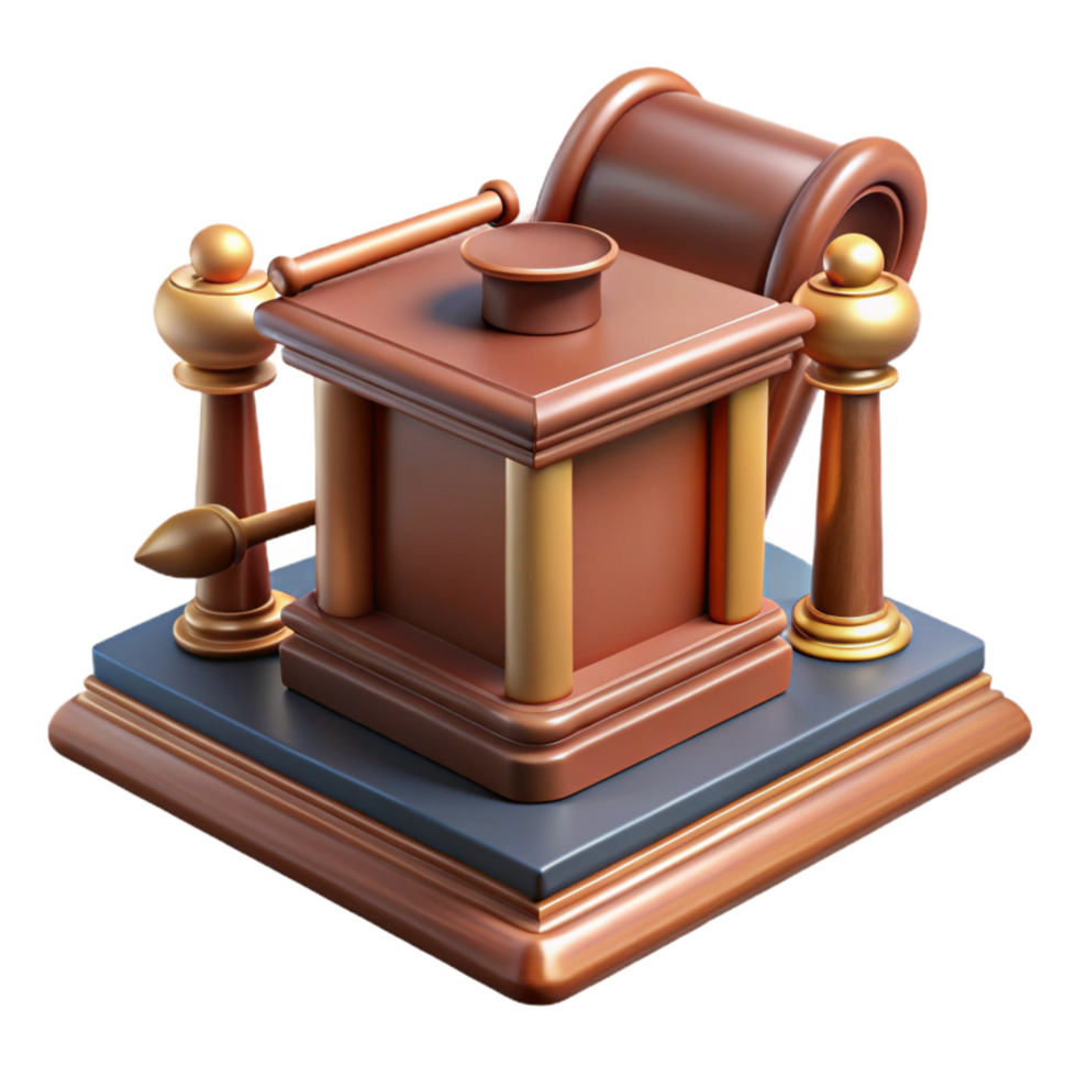 dramatic artistic Courtroom Scene Transparent Background professional png