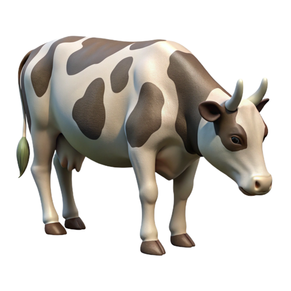 extraordinary abstract Cow Grazing in Pasture Cutout Side View genuine png