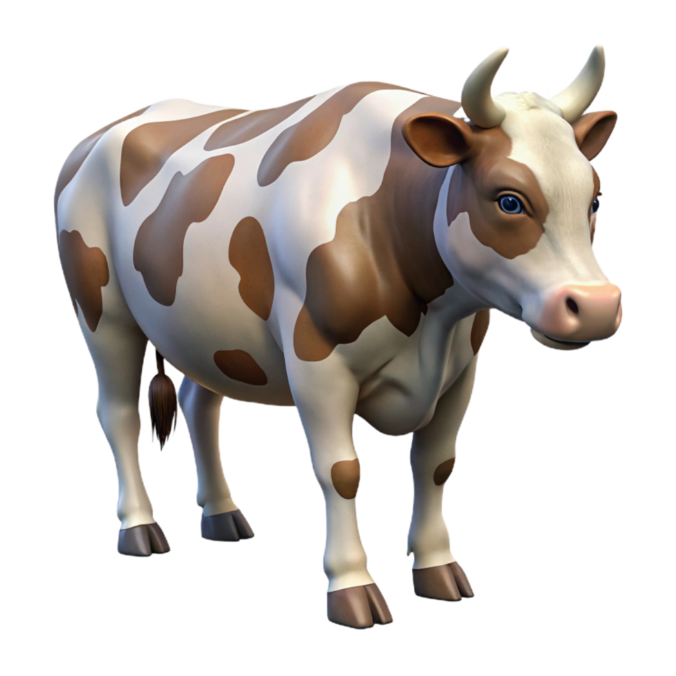 extraordinary artistic Cow Grazing in Pasture Cutout Side View high resolution png
