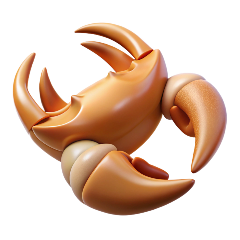 dramatic traditional Crab Claw Open Isolated premium png