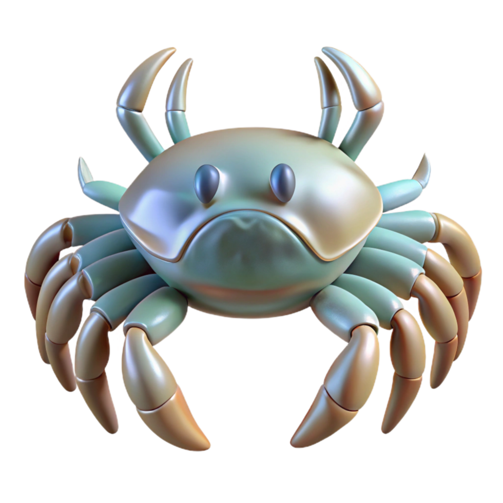 dramatic contemporary Crab on Beach Transparent Background Cutout authentic png