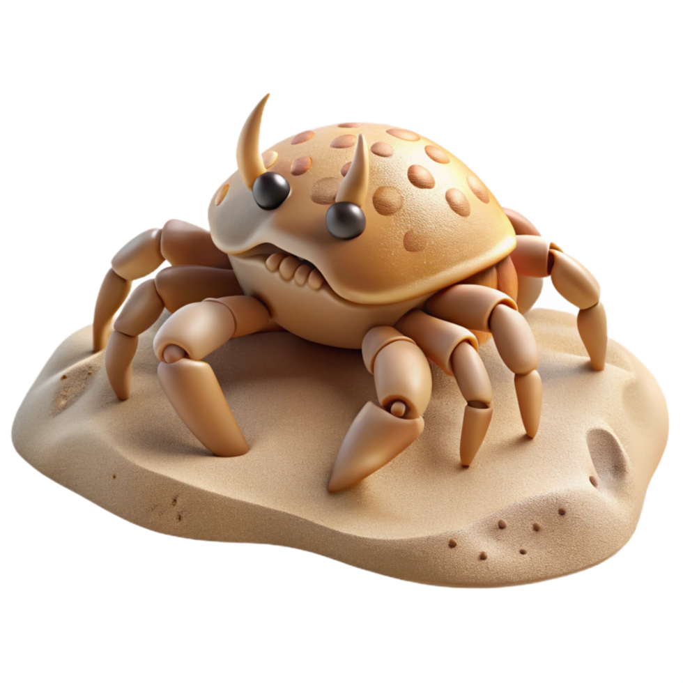 Crab Scuttling Across Sand Cutout Transparent Background png