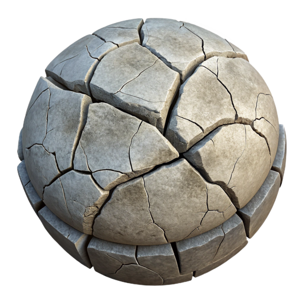 impressive traditional Cracked Concrete Texture Transparent Background Cutout detailed png