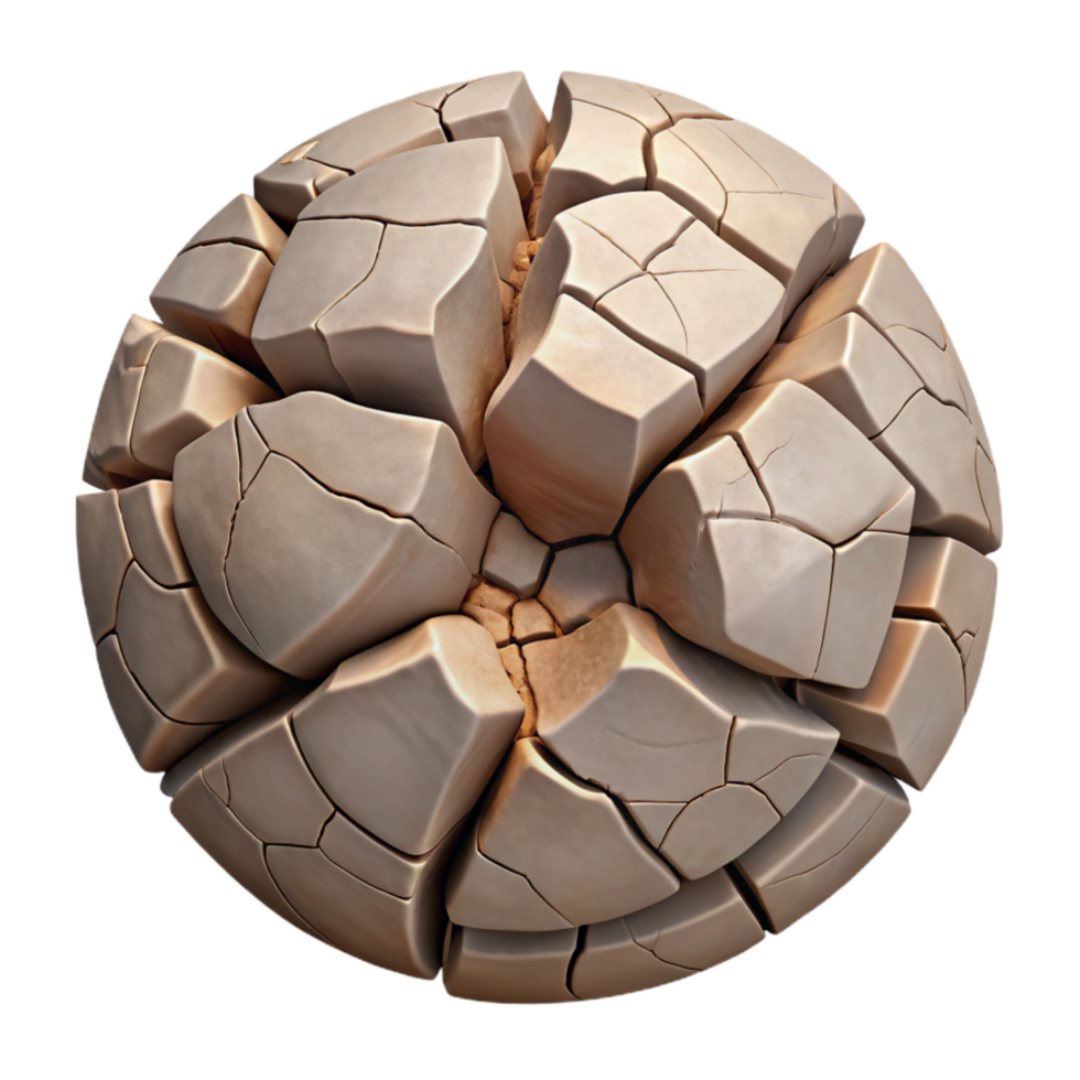beautiful classic Cracked Plaster Texture Cutout with Realistic Cracks detailed png