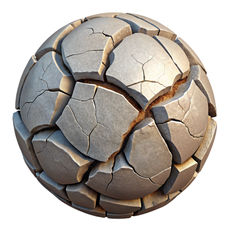 Cracked Plaster Texture Cutout with Realistic Cracks png