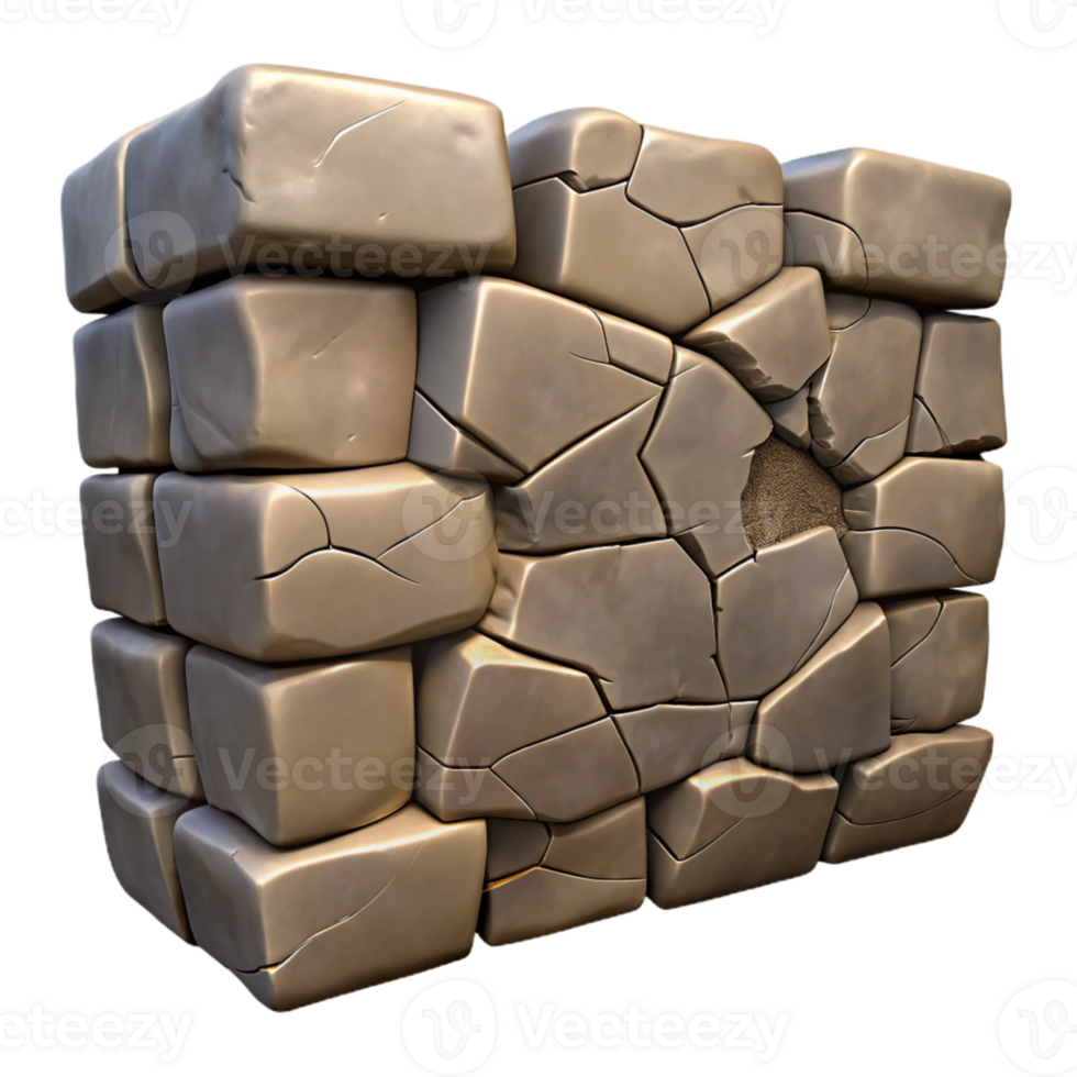 impressive traditional Cracked Stone Wall Texture Cutout with Realistic Detail authentic png