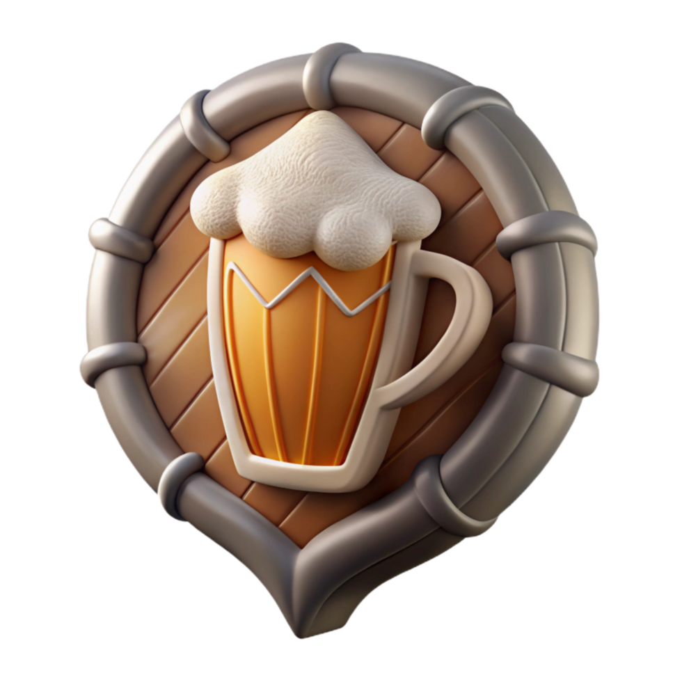 stunning creative Craft Beer Logo with Custom Design Isolated original png